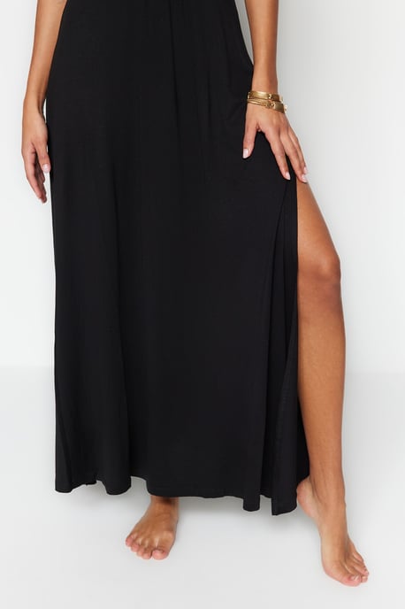 Trendyol Femmes Col en V Changement maxi Robe - Image 5