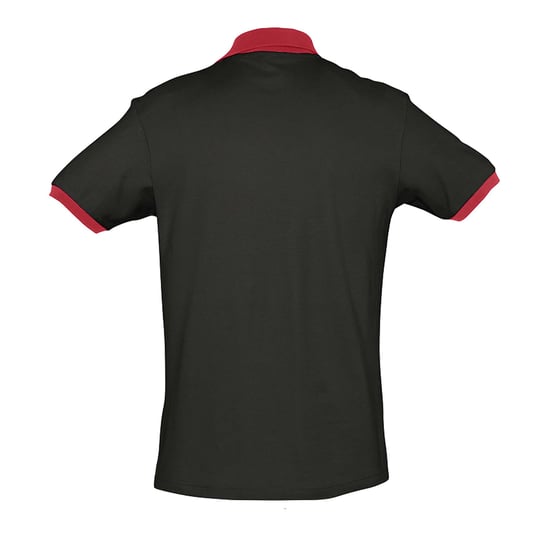 SOLS Prince Unisex Contrast Pique Short Sleeve Cotton Polo Shirt (Black/Red)