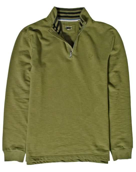 Quarter Zip Cotton Sweatshirt