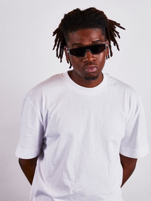 Clear frame oversized racer style sunglasses