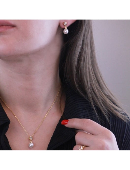 Set und Box Pauline - Gold und Kristall - Image 2