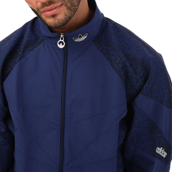 Men's adidas SPRT Animal Print Shark Woven Track Jacket in Blue
