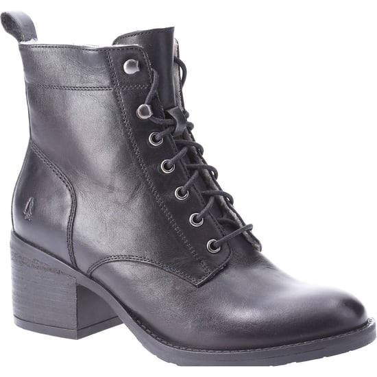 Hush Puppies Harriet Leder Damen Schwarz Stiefel - Image 1