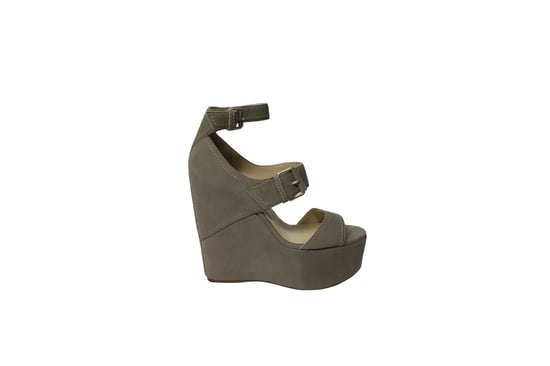 Jimmy Choo Leora Plattformen aus grauem Wildleder-Nubuk - Image 1