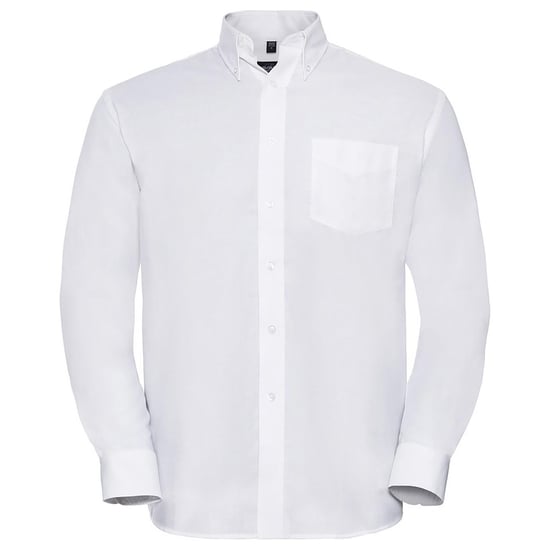 Russell Oxford Herren Hemd, langärmlig, pflegeleicht (Weiß) - Image 1