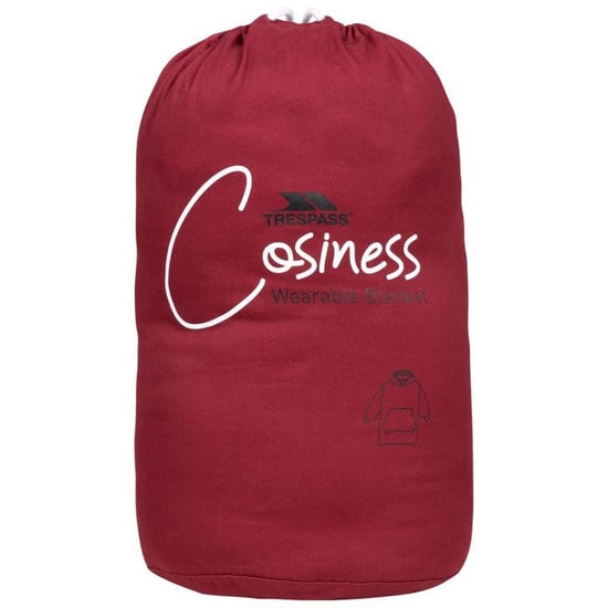 Trespass Unisex Adult Cosiness Oversized Hoodie Blanket (Dark Cherry)