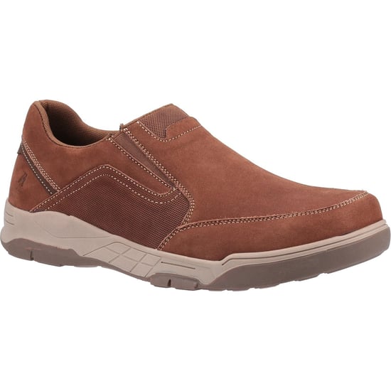 Hush Puppies Herren Fletcher Lederschuhe (Tan) - Image 1