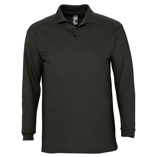 SOLS - "Winter II" Poloshirt für Herren/Damen Unisex Langärmlig (Schwarz) - Image 1