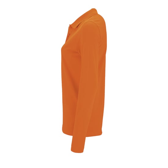 SOLS Womens/Ladies Perfect Langarm-Pique-Poloshirt (Orange) - Image 4
