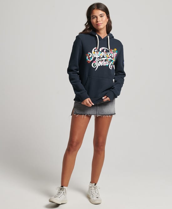 Superdry Script Style Floral Hoodie