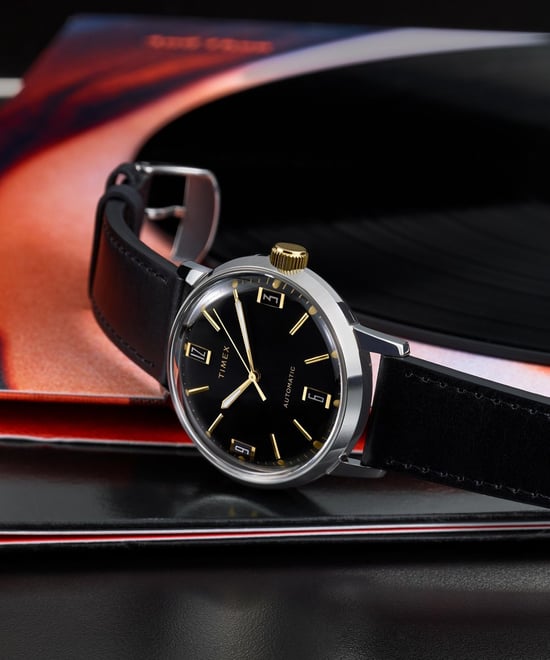 Timex Marlin Automatik Herren Schwarz Uhr TW2W33900 - Image 5