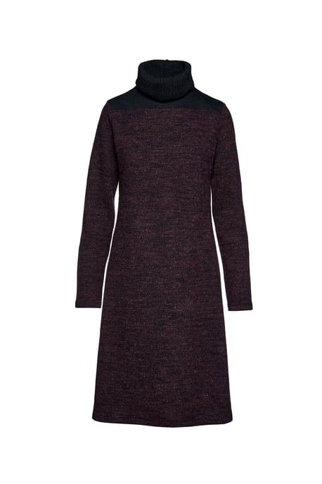 Wool Blend Polo Neck Dress