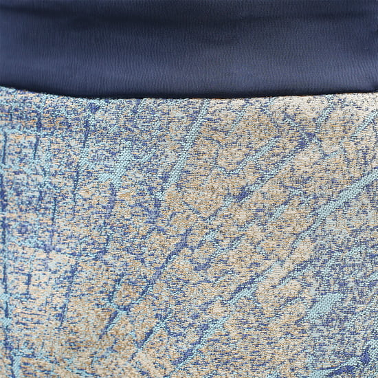Kurzer Rock aus Bi-Material-Brokat - Image 5