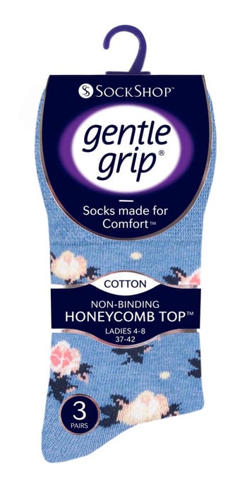 Gentle Grip - 6 Paar Damen Gentle Grip nicht elastische Socken - SOLRH177 - Image 2