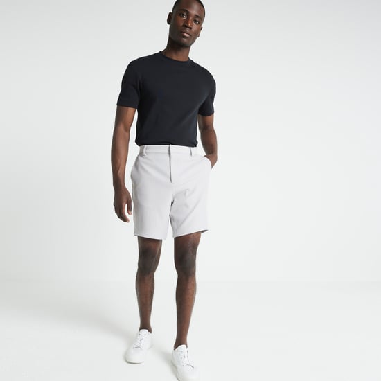 River Island Mens Plisse Shorts Grey Regular Fit