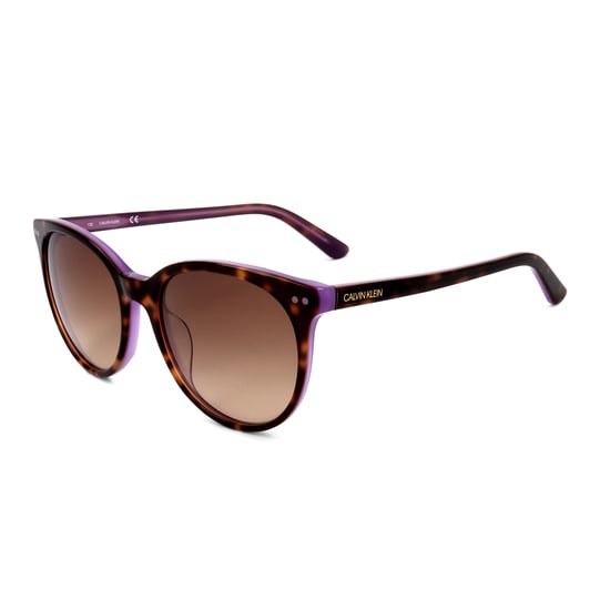 Calvin Klein Rund Damen Schildkröte Milchig Lila Braun CK18509S - Image 1