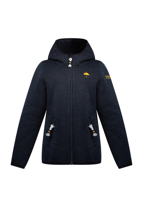 Schmuddelwedda Strickfleeceblouson für Mädchen Mädchen (Kids) Meeresmelange - Image 1