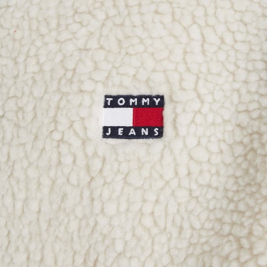 Men's Tommy Hilfiger Regular Badge Teddy Cardigan in Cream