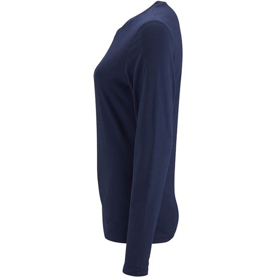 SOLS Damen T-Shirt Imperial, langärmlig (Marineblau) - Image 3