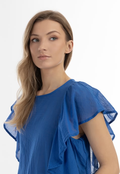 Dreimaster Blusenshirt Damen Blau - Image 5