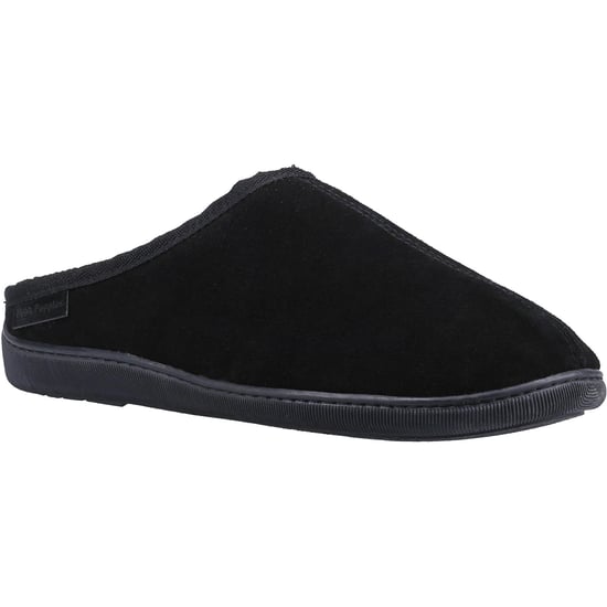 Hush Puppies Herren Ashton Wildleder Hausschuhe (Schwarz) - Image 1