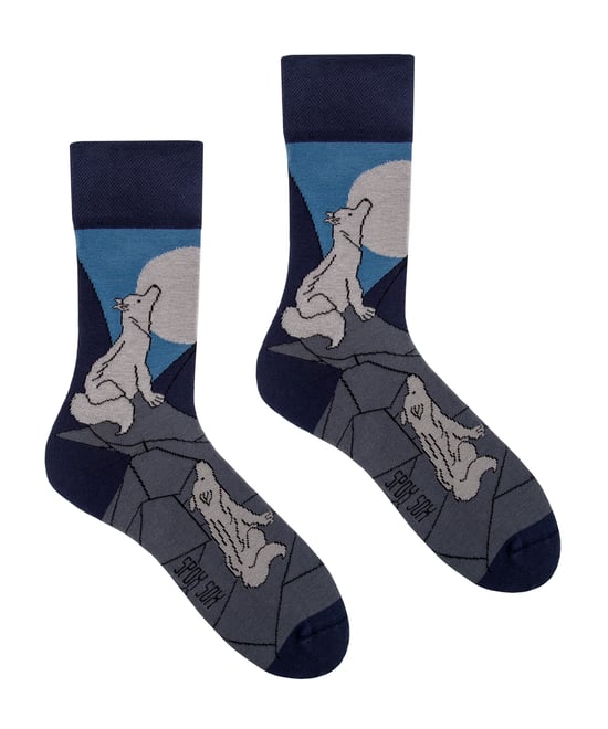 SPOX SOX - Herren & Damen Mismatched Novelty Odd Socks - Wölfe - Image 1
