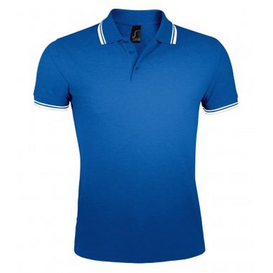 SOLS - Polo manches courtes PASADENA - Homme (Bleu roi/blanc) - Image 1
