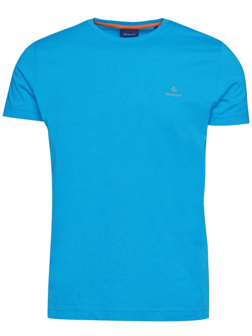 Gant | Herren T-Shirt mit Rundhalsausschnitt Kontrast Logo - Blau - Image 5