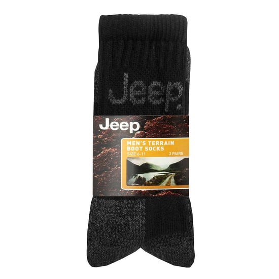 Herren 3 Paar Jeep Terrain Cushion Sole Wandern Wandern Arbeit Socken - Image 2