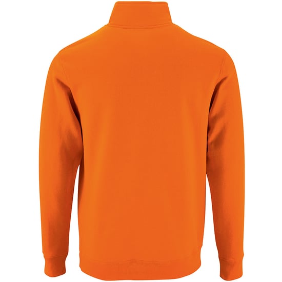 SOLS Herren Stan Kontrast Zip Neck Sweatshirt (Orange) - Image 2