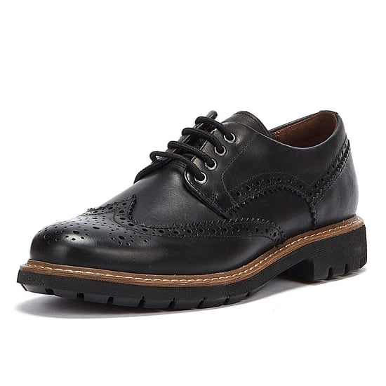 Clarks Batcombe Wing Herren Schwarz Schuhe - Image 3