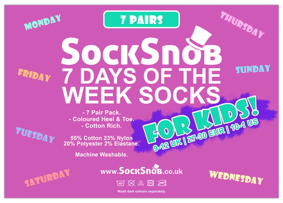 Kinder Neuheit Tage der Woche Socken | 7 Paare | Für Jungen & Mädchen - Image 2