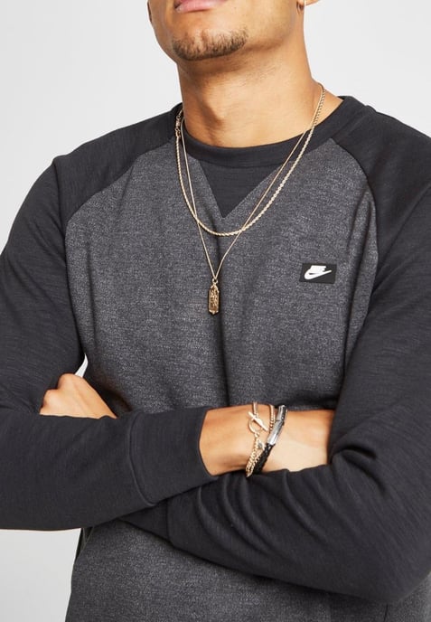Nike Sportswear Optic Herren-Fleece-Crew-Trainingsanzug in Schwarz - Image 3
