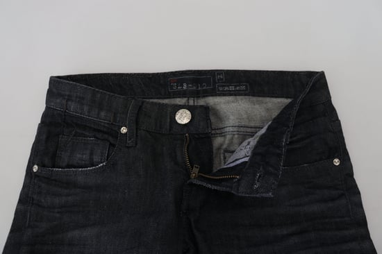 Acht Black Cotton Low Waist Slim Fit Women Casual Denim Women's Jeans
