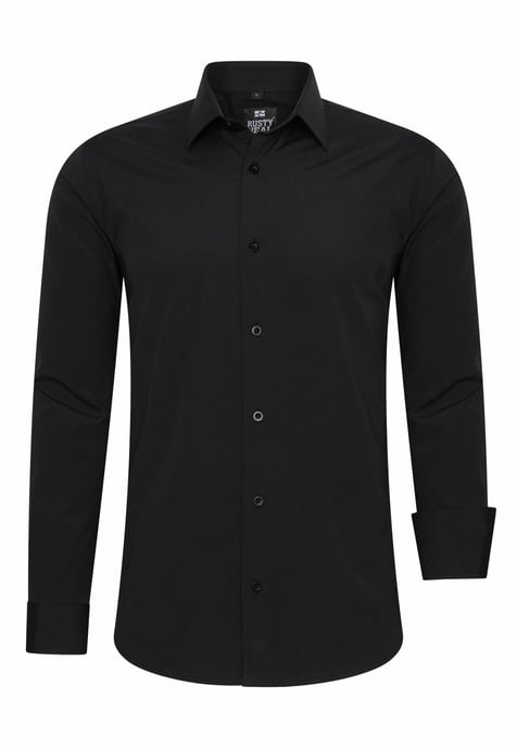 Rusty Neal Overhemd Slim Fit  Schwarz - Image 1