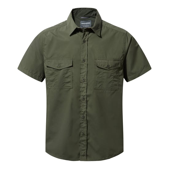 Craghoppers Mens Kiwi Short-Sleeved Shirt (Cedar Green)