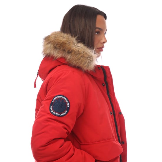 Women's Superdry Everest Bomber Jacket in Red