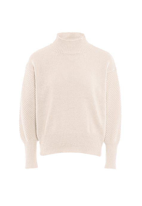 Mymo Pullover Damen Wollweiß - Image 1
