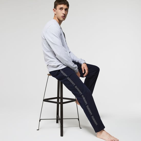 Men's Lacoste Fleece Sweatpants in Navy