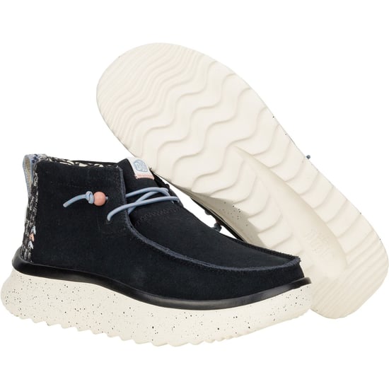 HEYDUDE Wendy Peak Hi Wildleder Damen Schwarz Stiefel - Image 3