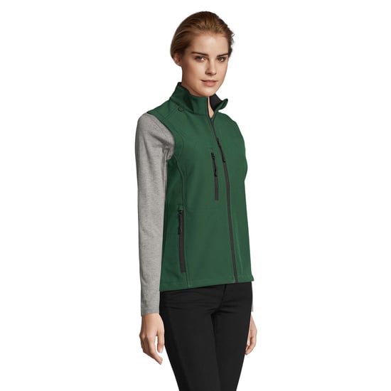 SOLS Womens/Ladies Rallye Soft Shell Bodywarmer Jacket (flaschengrün) - Image 3