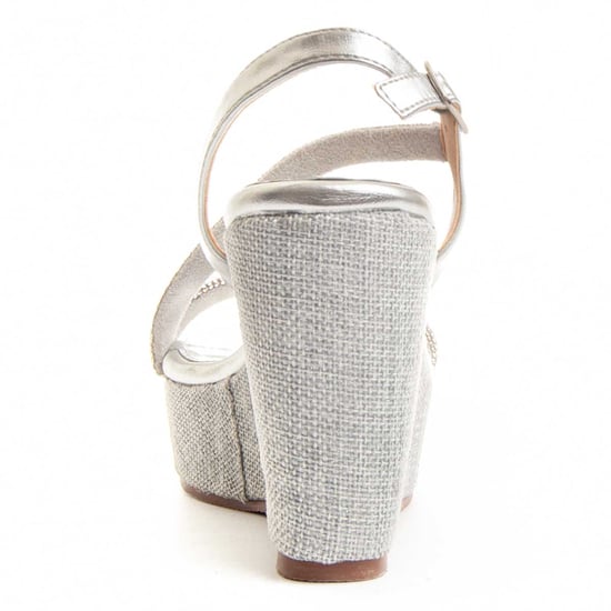 MonteVita Wedge Sparto Sandale Wesparto8 in Silber - Image 6