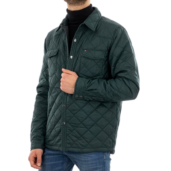 Tommy Hilfiger Men's Nylon Shirt Jacket Green