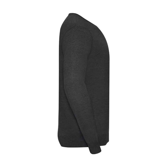 Russell Collection - Sweatshirt V-Ausschnitt für Herren (Holzkohle-Mergel) - Image 3