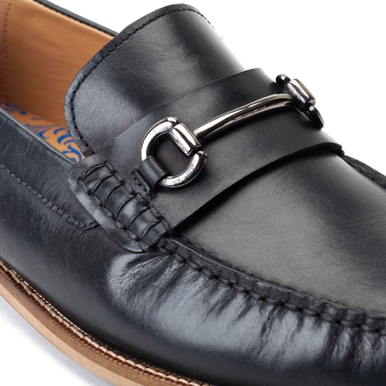 Base London Madison Leder Herren schwarze Mokassins - Image 6