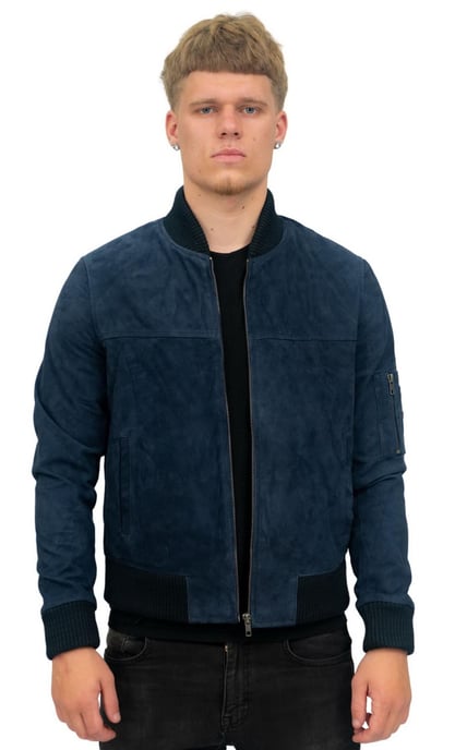 Mens Goat Suede MA-1 Bomber Jacket-Auckland