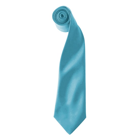 Premier Colours Herren Satin Clip Krawatte (2er Pack) (Türkis) - Image 1