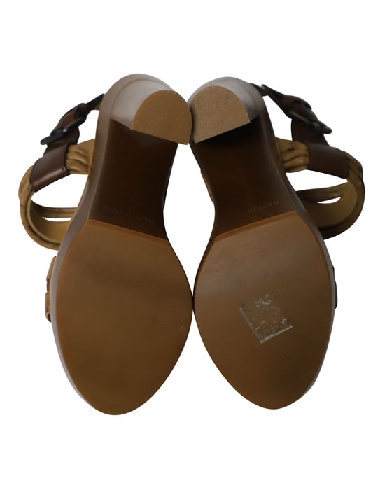 Lanvin Holzen Absätzen aus braunem Leder - Image 5