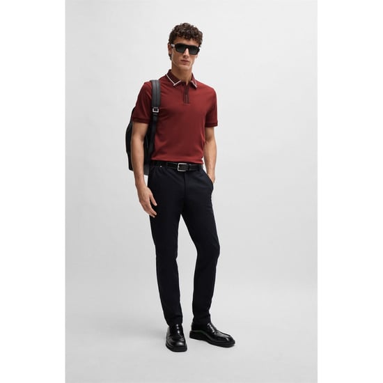 Men's Boss Phillipson 36 Polo Shirt in Brown - Image 1