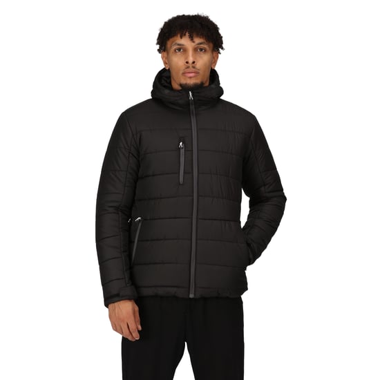 Regatta Mens Navigate Thermal Padded Jacket (Black/Seal Grey)